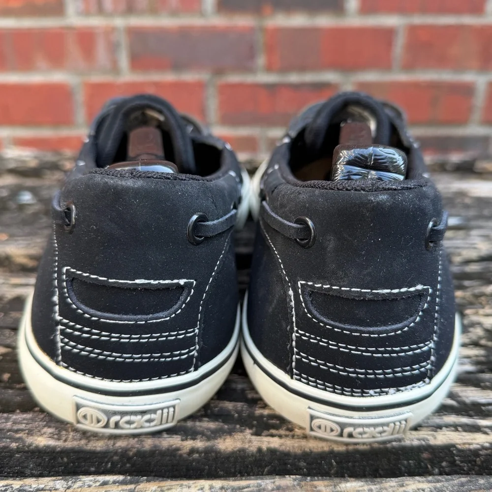 NWT Radii Footwear Gilligan Black Nubuck Size 10.5 Lace Up Men’s Boat Shoe M2
